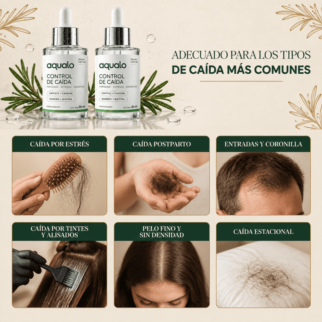 Sérum Anticaída Aqualo | Frena la Caída y Estimula el Crecimiento