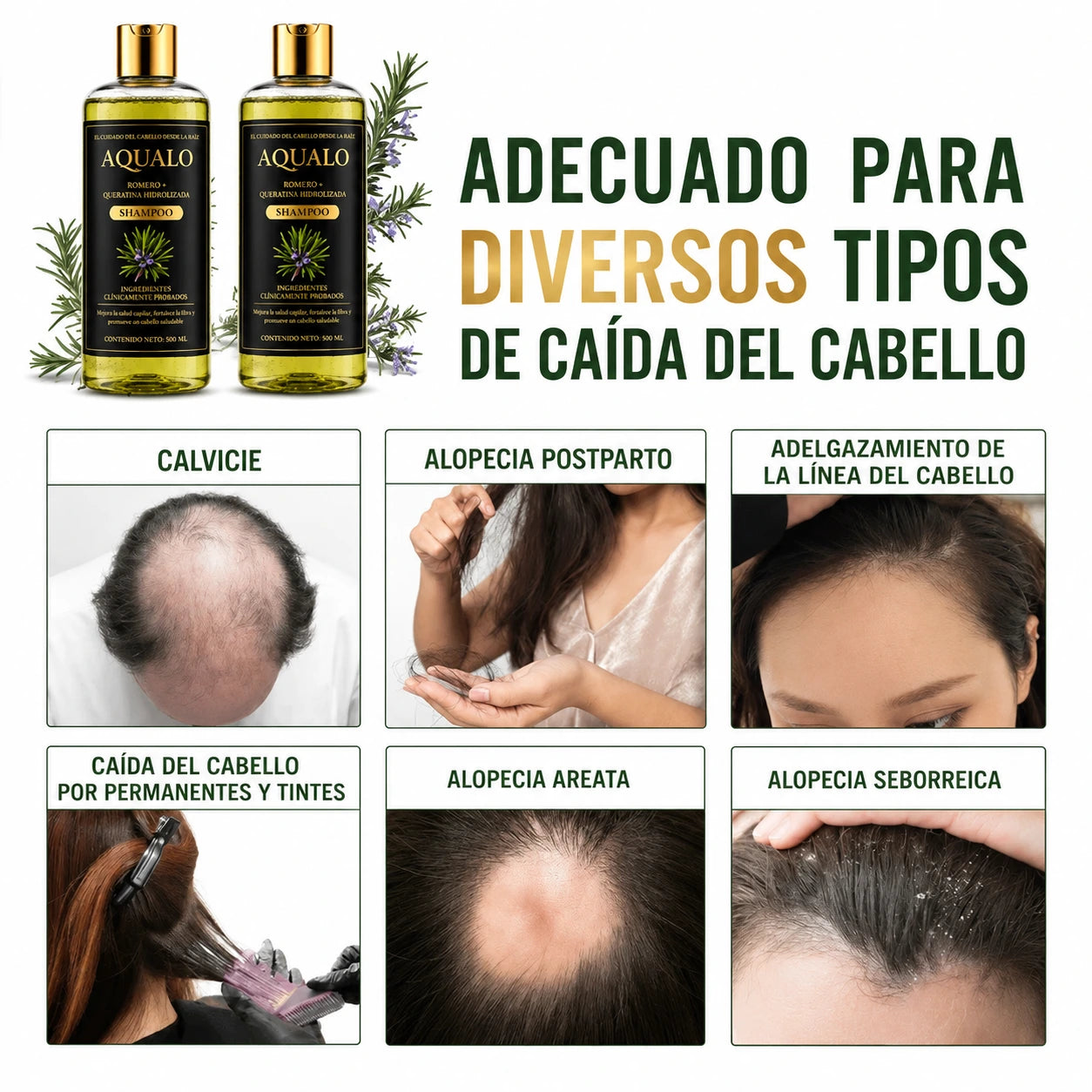 AQUALO™ Shampoo Anticaída y Crecimiento