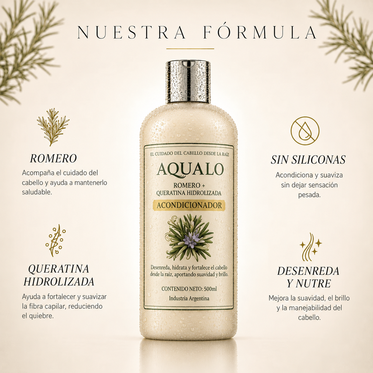 AQUALO™ Acondicionador Anticaída y Fortalecimiento - 500ml