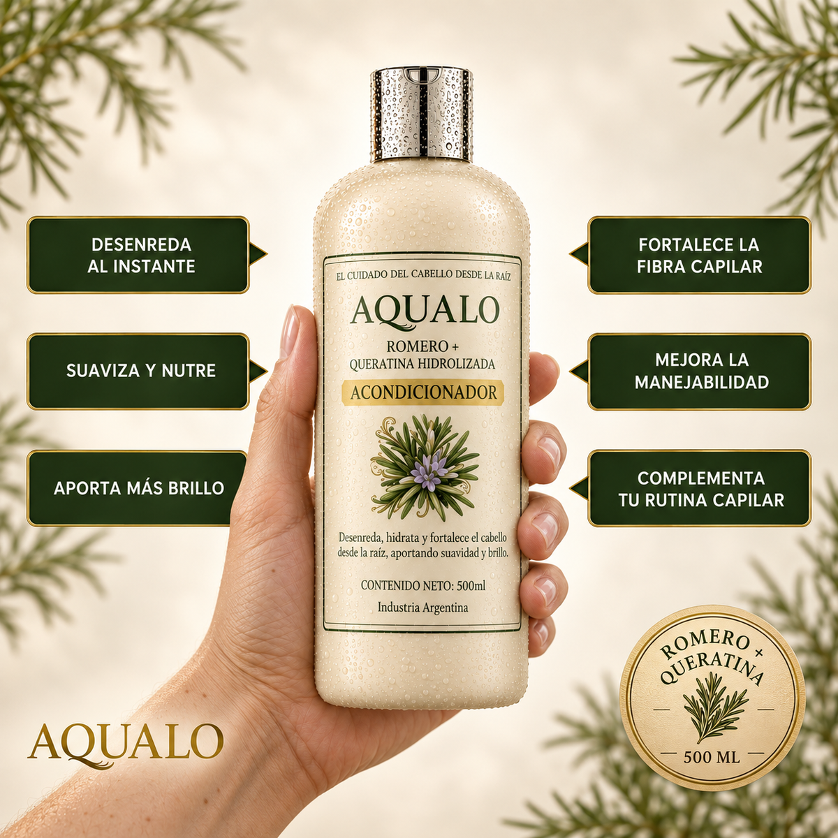 AQUALO™ Acondicionador Anticaída y Fortalecimiento - 500ml