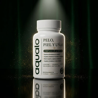 AQUALO® Cápsulas Pelo, Piel y Uñas — Fuerza y Crecimiento (60 Días)