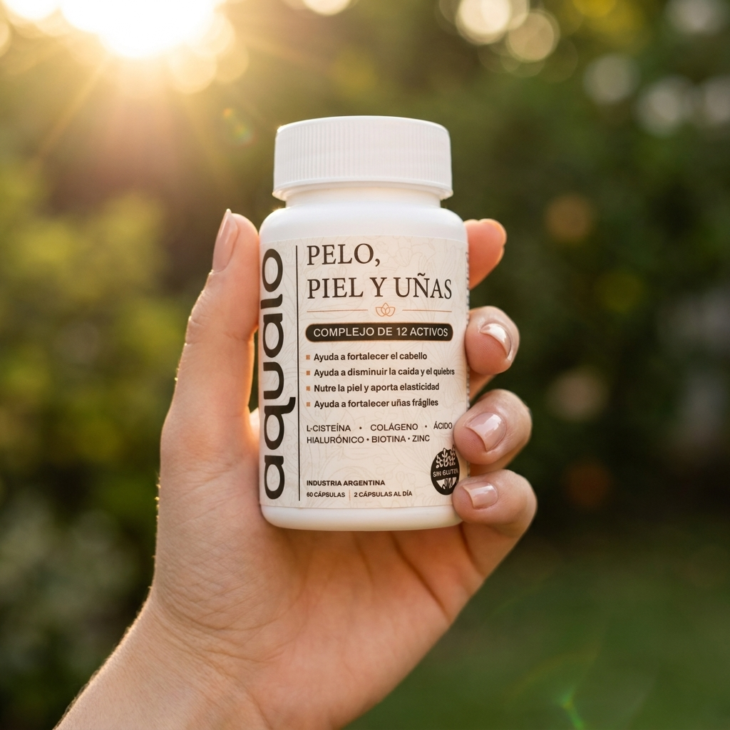 AQUALO® Cápsulas Pelo, Piel y Uñas — Fuerza y Crecimiento (60 Días)